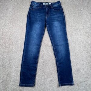 Lazer/Co Boys Dark Wash Slim Denim Jeans Size 10 Adjustable Waist Indigo Stretch